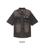 Duke Damage Washed Denim Short Sleeve Shirt
