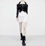 Kehi unbalanced mini skirt