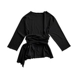 Ille One-Shoulder Knot Long T-Shirt