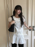 Keck Shirring Banding Short Sleeve Mini One Piece