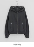 Silka Cotton Rivet Over Hood Zip-Up