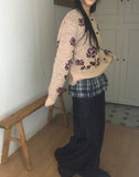 Karim Rose Flower Knit Cardigan