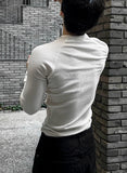 Muscle Fit Raglan Ribbed Knit