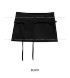 Tote Belted Brushed Skirt