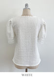 Charlene Jacquard Puff T-Blouse