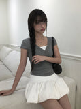 Juri Ribbon Pumpkin Balloon Mini Skirt