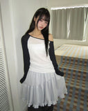 Ella Raglan One-Shoulder Long Sleeve T-Shirt