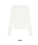 W Basic Round Square Neck Long Sleeve