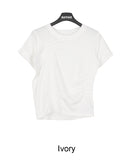 Luna Unbalanced Pintuck Short Sleeve T-shirt