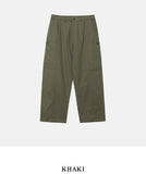 Trimmed cargo cotton pants