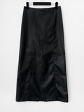 Kid Low Leather Long Skirt