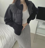 Pong Pong Thick High Neck Slim Knit Padding