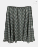 Haen Check Layered Midi Skirt