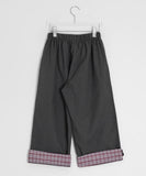 [BAONHAUS] Dairen Color Matching Roll-up Capri Pants