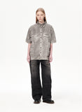 SPRAY DYED HALF SHIRT