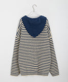 [unisex] Abit stripe over hood knit