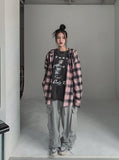 Naming Big Hood Checkered Shirt