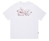 Whale Flower Embroidery Short Sleeve
