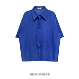 [LAN ARCHIVE][SETProduct] Ocean denim tie half shirt