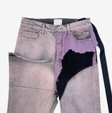 (Unisex) Buroon Incision Color Matching Pants