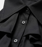 Frill tie-neck blouse
