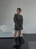Pocket pleats A-line miniskirt