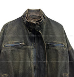 Motion Belted Balloon Denim Jacket