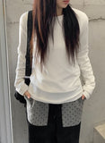 Achu Brushed Basic Round Long Sleeve Tee