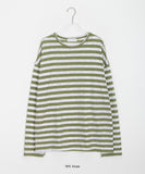 [unisex] Nazuna Summer Linen Stripe Over Knit