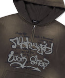 SPRAY GRAFFITI ZIP UP HOODIE