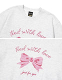 Ribbon Drawing Embroidery Sweatshirt