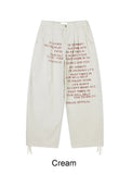 Karud lettering cotton pants