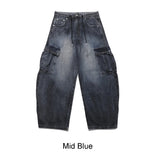 Dianne Curved Cargo Denim Pants