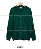 Louis cable V-neck cardigan