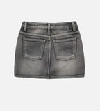 Vintage brushed denim skirt