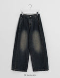 [Unisex] Conden Pintuck Denim Wide Pants