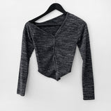 Dimu One Shoulder Bokashi Cardigan