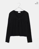 Gyuri Frill Bean Button Long Sleeve Cardigan