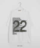 [unisex] Turit Number Printing Over Short Sleeve Tee