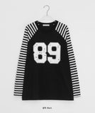 Ryan Printing Stripe Over Long Sleeve Tee