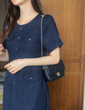 Satie Glitter Tweed A-Line Mini One Piece