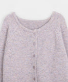 Rurui Mix Color Wool Crop Cardigan