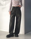 Hakip Vintage Washing Wide Denim Pants