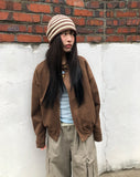 Brock Suede Two-Way Blouson Jacket