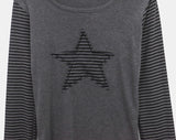 Emu Star Patch Striped Long Sleeve T-shirt
