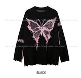Butterfly Damage Over Knitwear
