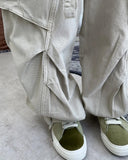 Raven Belted Dyeing Cargo Pants