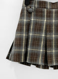 Folda Check Pleated Mini Skirt