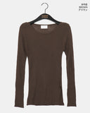 Juren Side Slit Linen Long Sleeve Knitwear