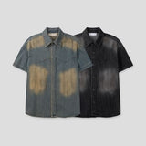 Summer Cool Oil Washed Western Denim Shirt